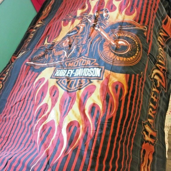 Harley-Davidson Other - Vintage Harley Davidson Twin Comforter
